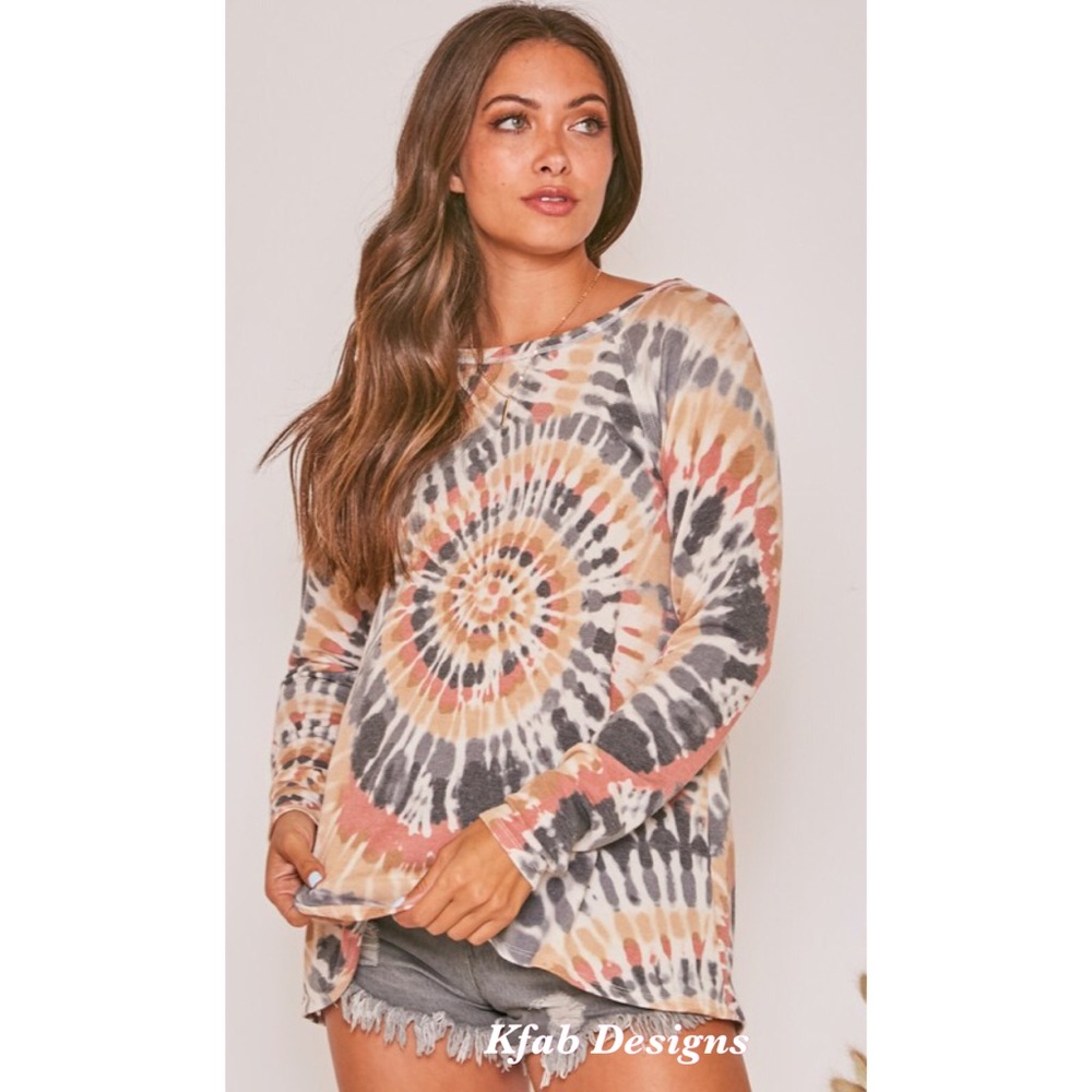 ❤️LAST! Back Detail Tie Dye Spiral Soft Knit Top! - Picture 11 of 12